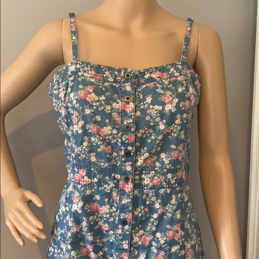 Denim floral dress - Picture 2 of 8